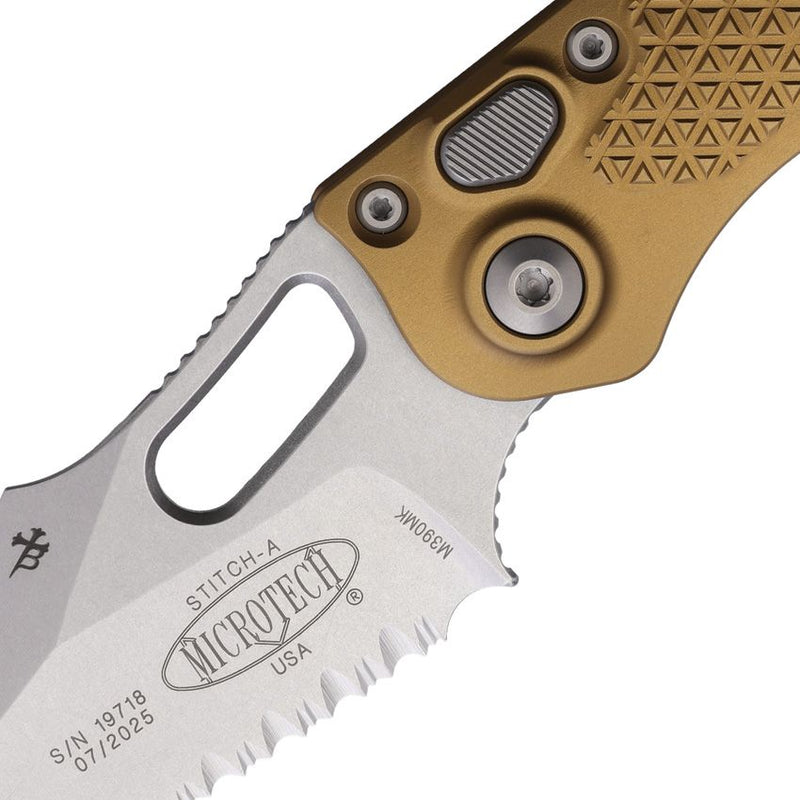 Microtech Auto Stitch S/E Button Lock PS [169-11TA]