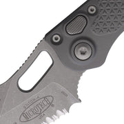 Microtech Auto Stitch S/E Button Lock AP [169-12APNC]
