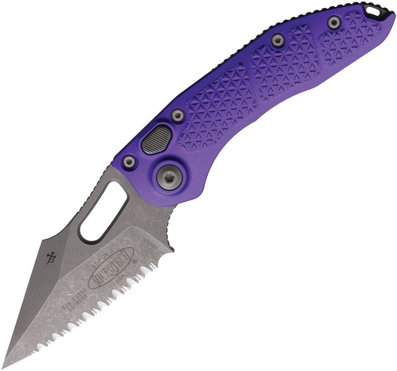 Microtech Auto Stitch S/E Button Lock [169-12APPU]
