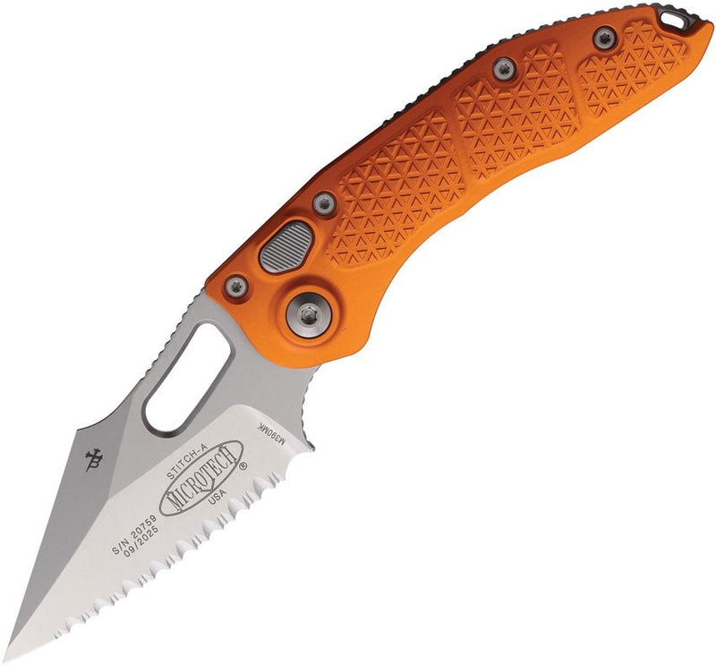 Microtech Auto Stitch S/E Button Lock [169-12OR]