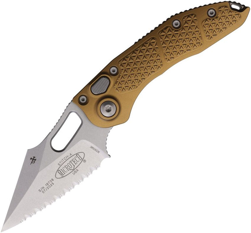 Microtech Auto Stitch S/E Button Lock SW [169-12TA]