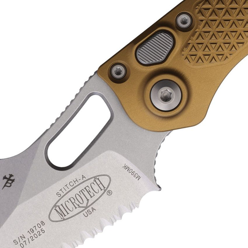 Microtech Auto Stitch S/E Button Lock SW [169-12TA]