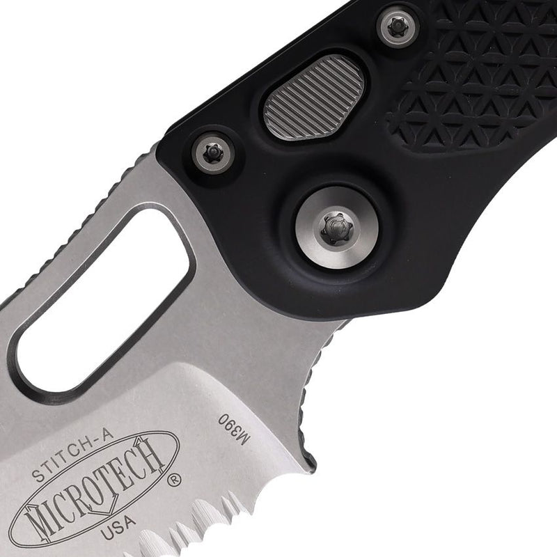 Microtech Auto Stitch S/E Button Lock FS [169-12]