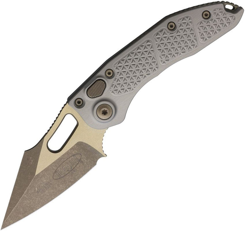 Microtech Auto Stitch S/E Button Lock AP [169-13TTAPNC]