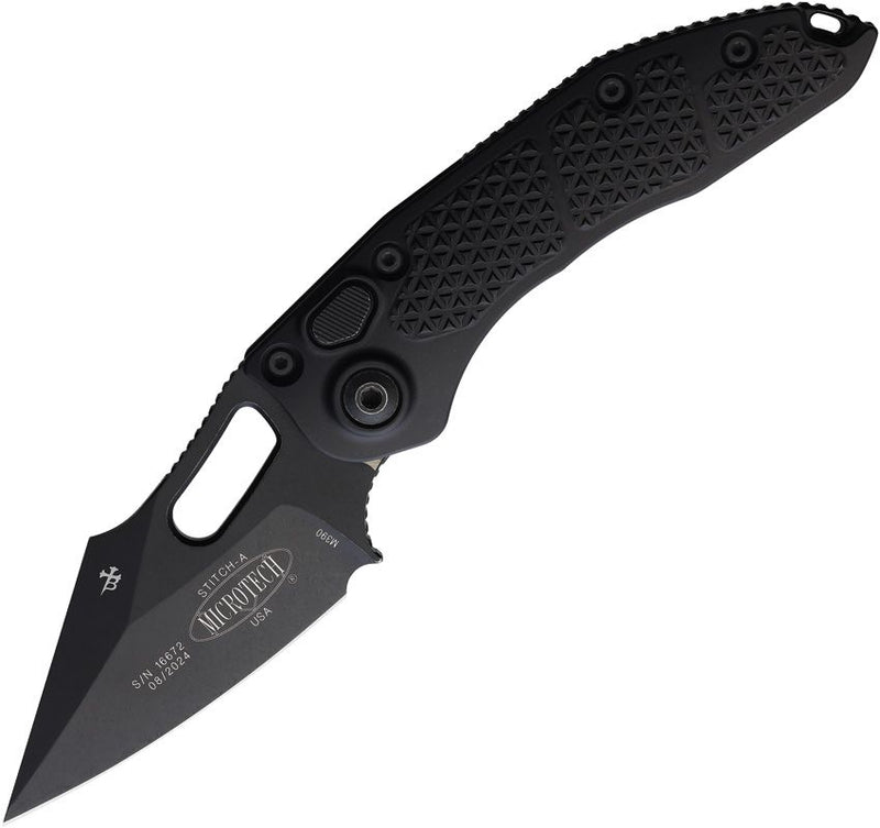 Microtech Auto Stitch S/E Button Lock AP [169-1AP]