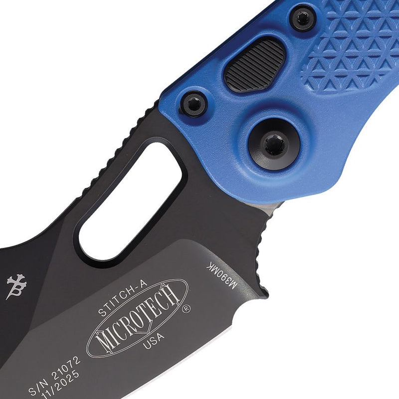 Microtech Auto Stitch S/E Button Lock Bl [169-1BL]