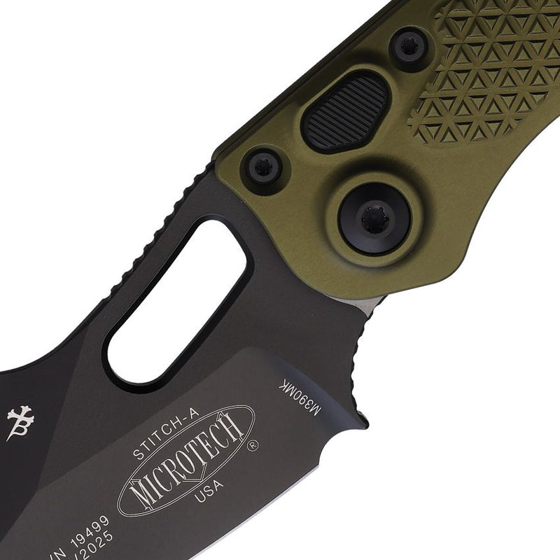 Microtech Auto Stitch S/E Button Lock OD [169-1OD]