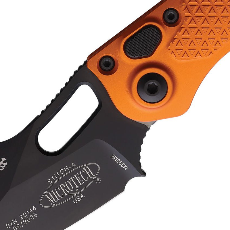 Microtech Auto Stitch S/E Button Lock [169-1OR]
