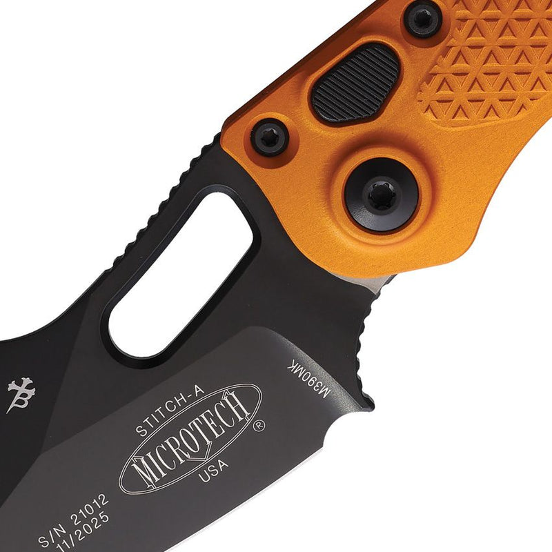 Microtech Auto Stitch S/E Button Lock Or [169-1OT]