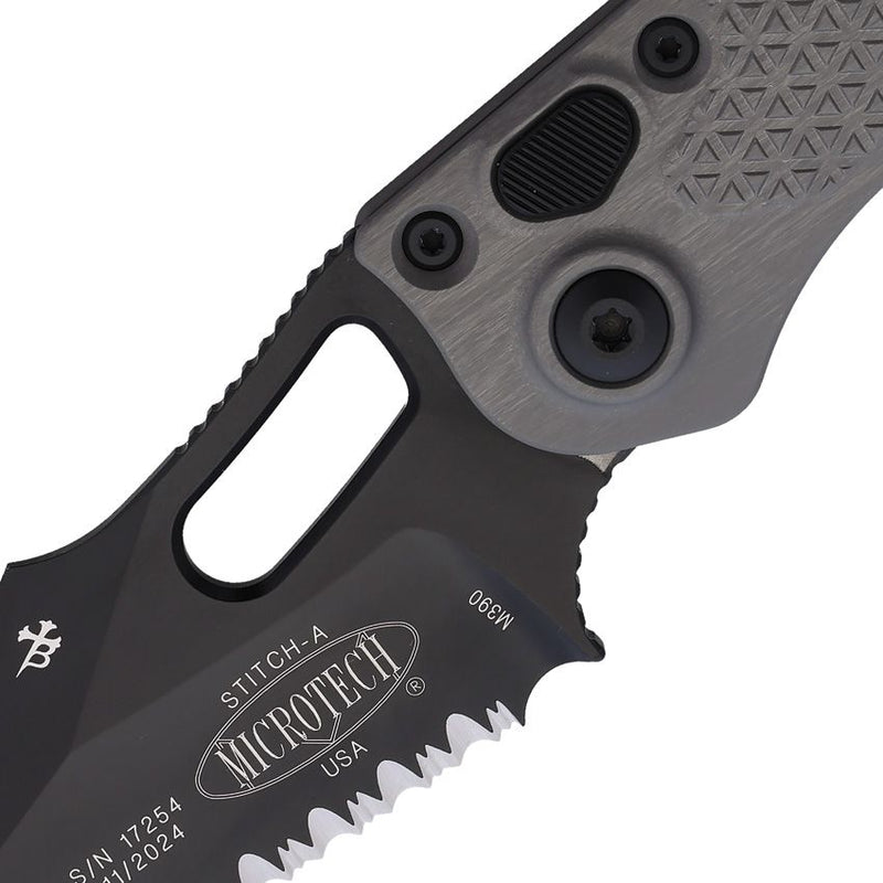 Microtech Auto Stitch S/E Button Lock PS [169-2NC]