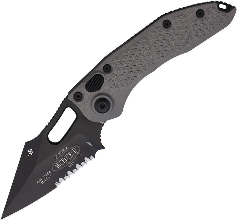 Microtech Auto Stitch S/E Button Lock PS [169-2NC]