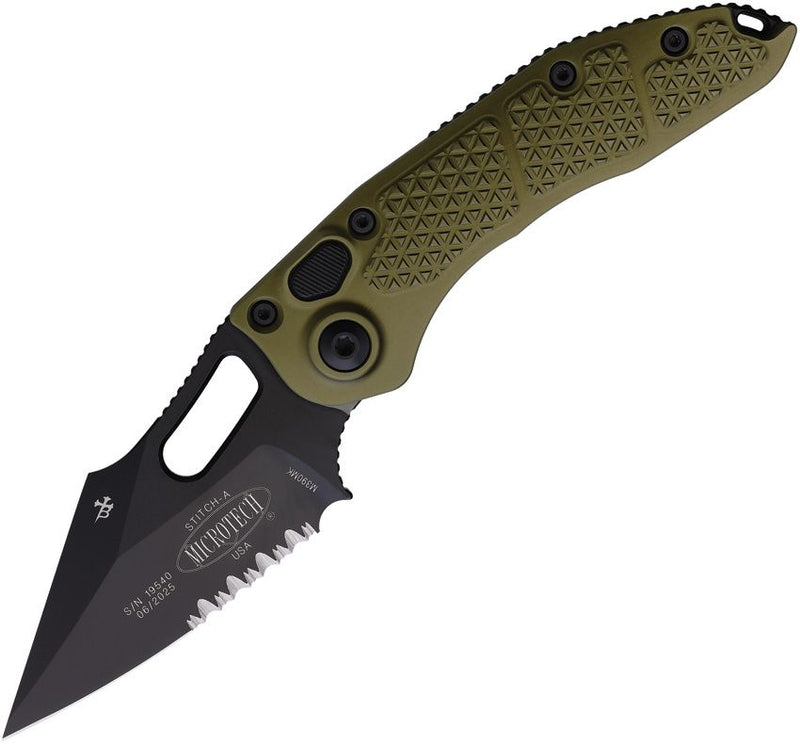 Microtech Auto Stitch S/E Button Lock PS [169-2OD]