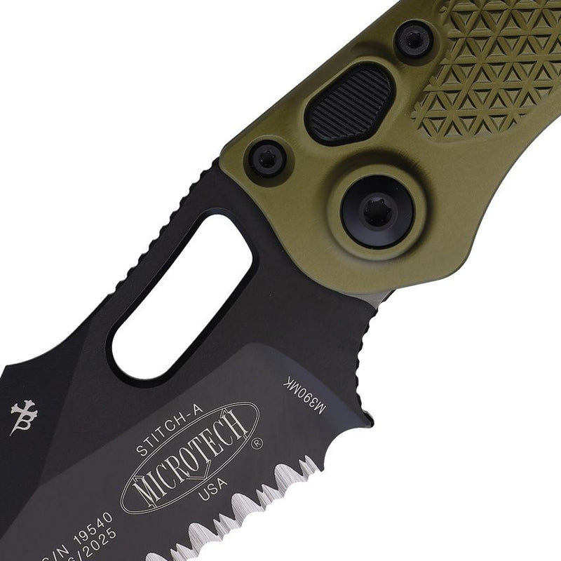 Microtech Auto Stitch S/E Button Lock PS [169-2OD]