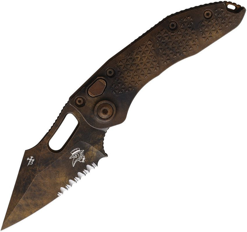 Microtech Auto Stitch S/E Button Lock Automatic Knife [169-2PLOBS]