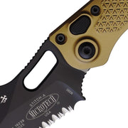 Microtech Auto Stitch Button Lock Tan [169-2TA]