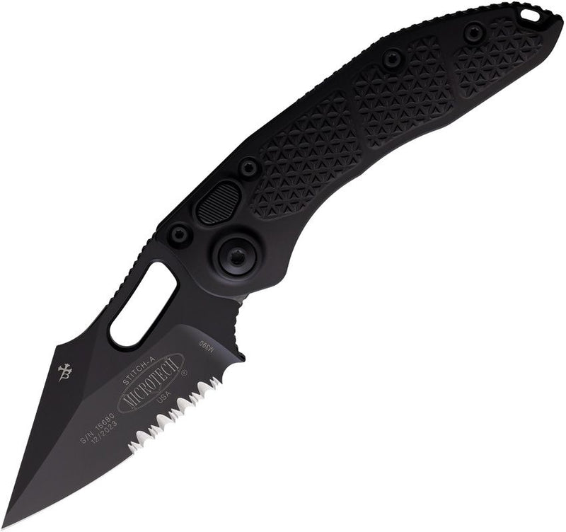 Microtech Auto Stitch S/E Button Lock PS [169-2T]