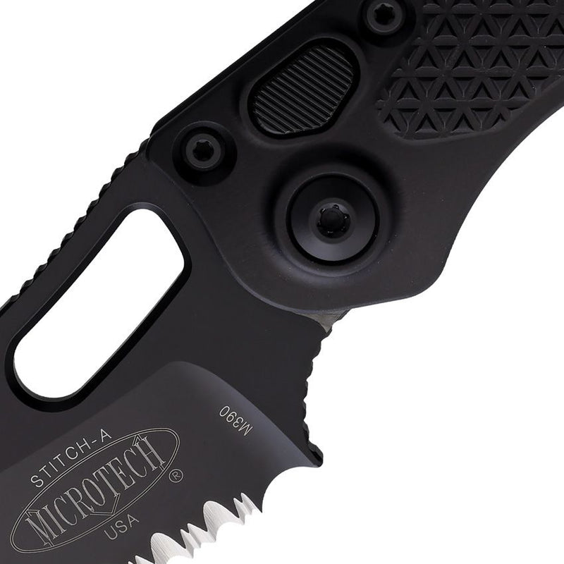 Microtech Auto Stitch S/E Button Lock PS [169-2T]