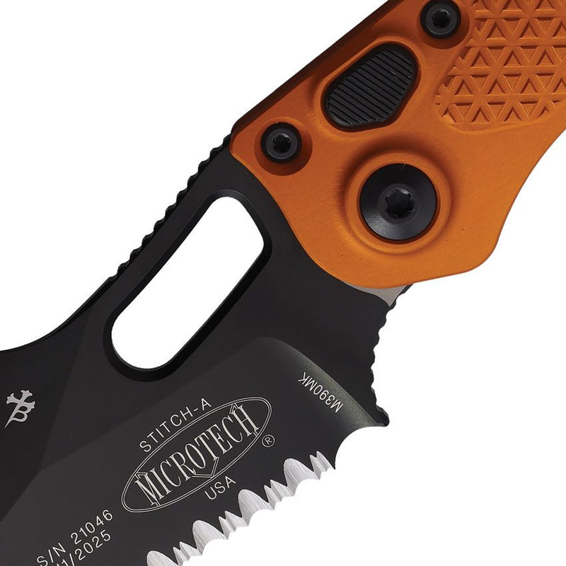 Microtech Auto Stitch S/E Button Lock Or [169-3OT]