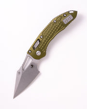 Microtech M-Stitch RAM-LOK Stonewash Standard FRAG PATTERN OD GREEN Green Aluminum (3.00" Bohler M390MK stainless) Folding Knife [169MRL-10FROD] - product view 3