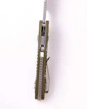 Microtech M-Stitch RAM-LOK Stonewash Standard FRAG PATTERN OD GREEN Green Aluminum (3.00" Bohler M390MK stainless) Folding Knife [169MRL-10FROD] - product view 5