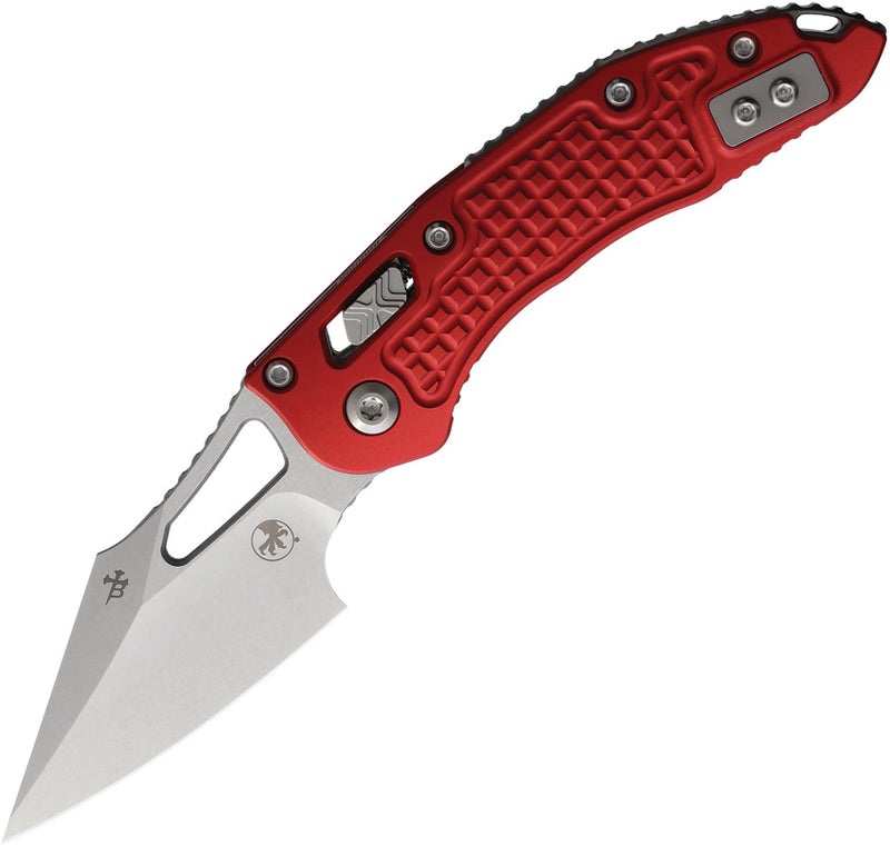 Microtech M-Stitch Red Aluminum (3.00" Bohler M390MK stainless) Folding Knife [169MRL-10FRRD] - product view 1