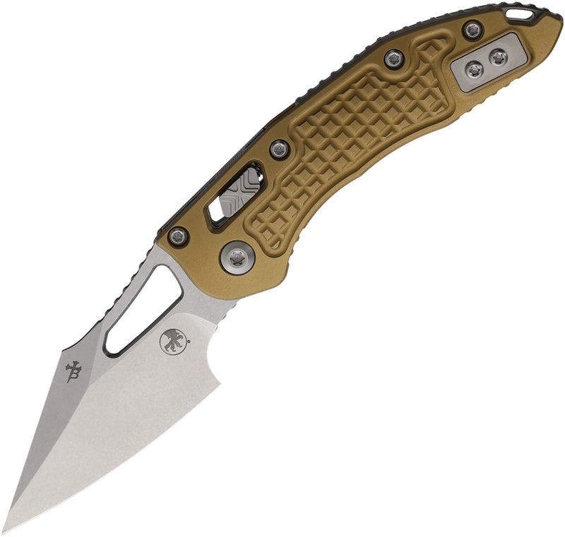 Microtech M-Stitch RAM-LOK S/E Stonewash Standard Frag Pattern Tan Brown Aluminum (3.00" Bohler M390MK stainless) Folding Knife [169MRL-10FRTA] - product view 1