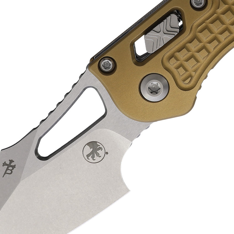 Microtech M-Stitch RAM-LOK S/E Stonewash Standard Frag Pattern Tan Brown Aluminum (3.00" Bohler M390MK stainless) Folding Knife [169MRL-10FRTA] - product view 2