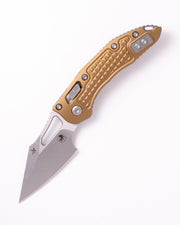 Microtech M-Stitch RAM-LOK S/E Stonewash Standard Frag Pattern Tan Brown Aluminum (3.00" Bohler M390MK stainless) Folding Knife [169MRL-10FRTA] - product view 3