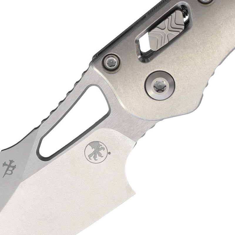 Microtech M-Stitch Ram-Lok Marfione Smooth Titanium Folding Knife [169MRL-10MS2]