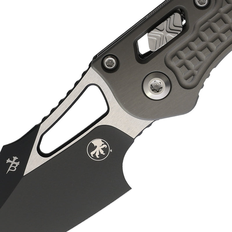 Microtech M-Stitch Gray Aluminum (3.00" Bohler M390MK stainless) Folding Knife [169MRL-1FRNC] - product view 2