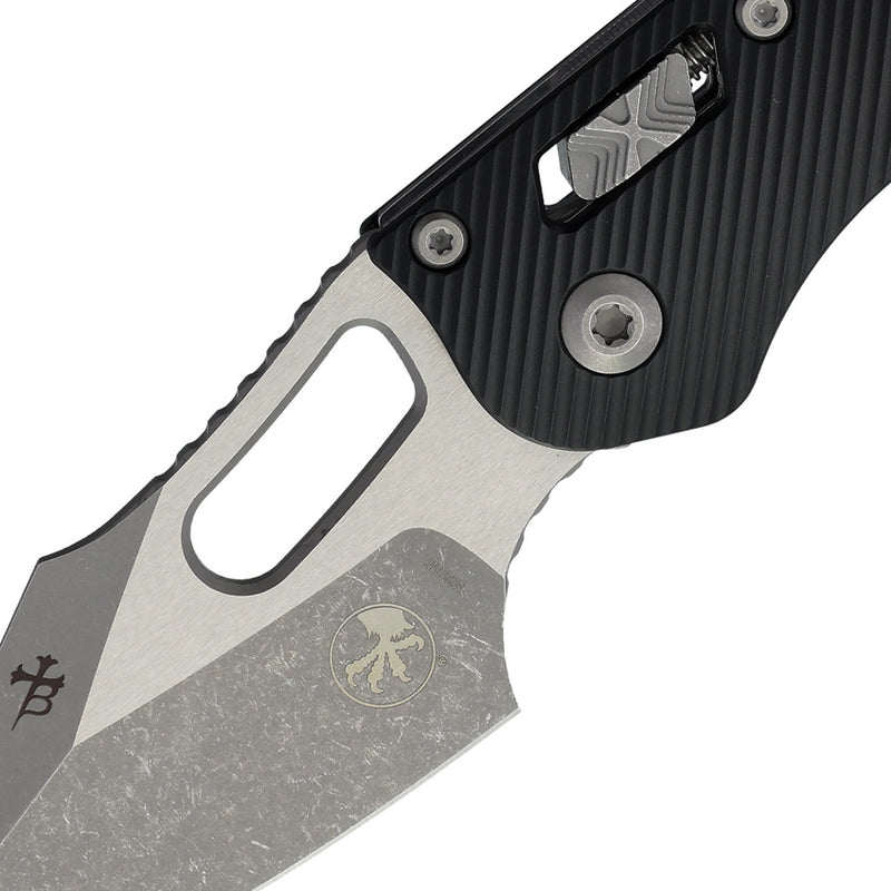 Microtech Stitch RAM-LOK Black Fluted Aluminum Apocalyptic Folding Knife [169RL-10APFL] - product view 2