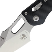 Microtech Stitch RAM-LOK Black Fluted Aluminum Stonewash Folding Knife [169RL-10FL] - product view 2