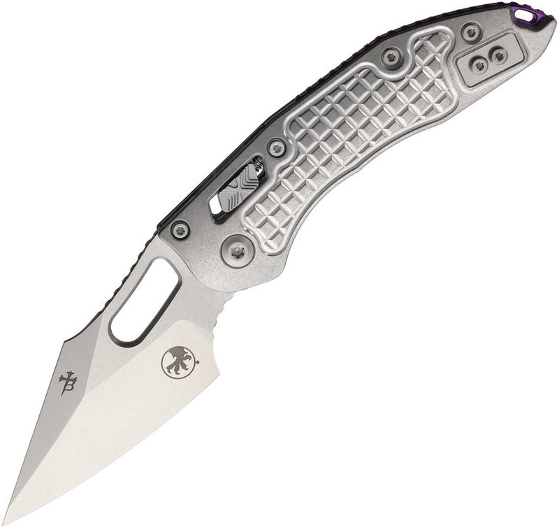 Microtech Stitch S/E Ram Lok Marf Select Purple Frag Pattern Titanium Folding Knife [169RL-10FRMS3]