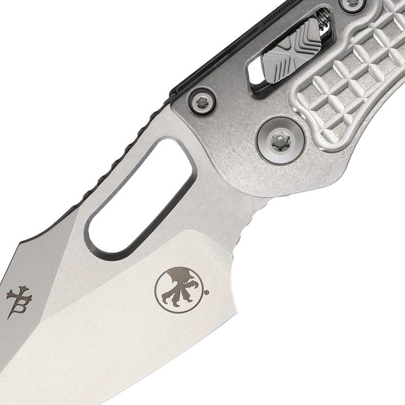 Microtech Stitch S/E Ram Lok Marf Select Purple Frag Pattern Titanium Folding Knife [169RL-10FRMS3]
