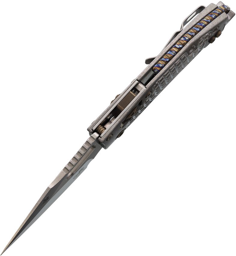 Microtech Stitch S/E Ram Lok Marf Select Frag Pattern Titanium Folding Knife [169RL-10FRMS4]