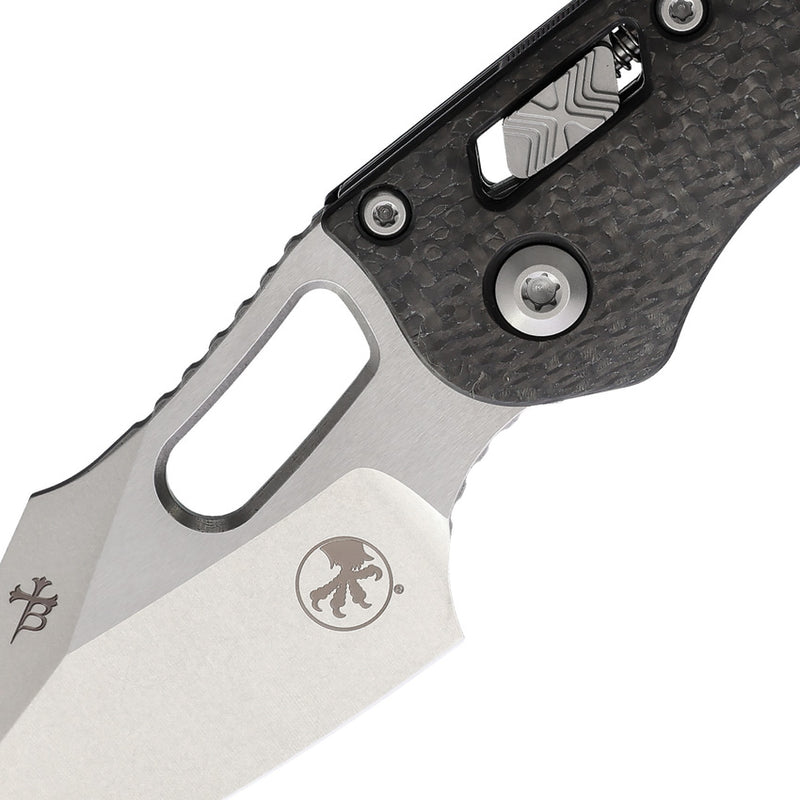 Microtech Stitch S/E Ram Lok Marf Select Carbon fiber (3.75" Bohler M390MK stainless) Folding Knife [169RL-10MS8] - product view 2