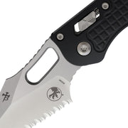 Microtech Stitch RAM-LOK Black Frag Aluminum Serrated Stonewash Folding Knife [169RL-12FR] - product view 2