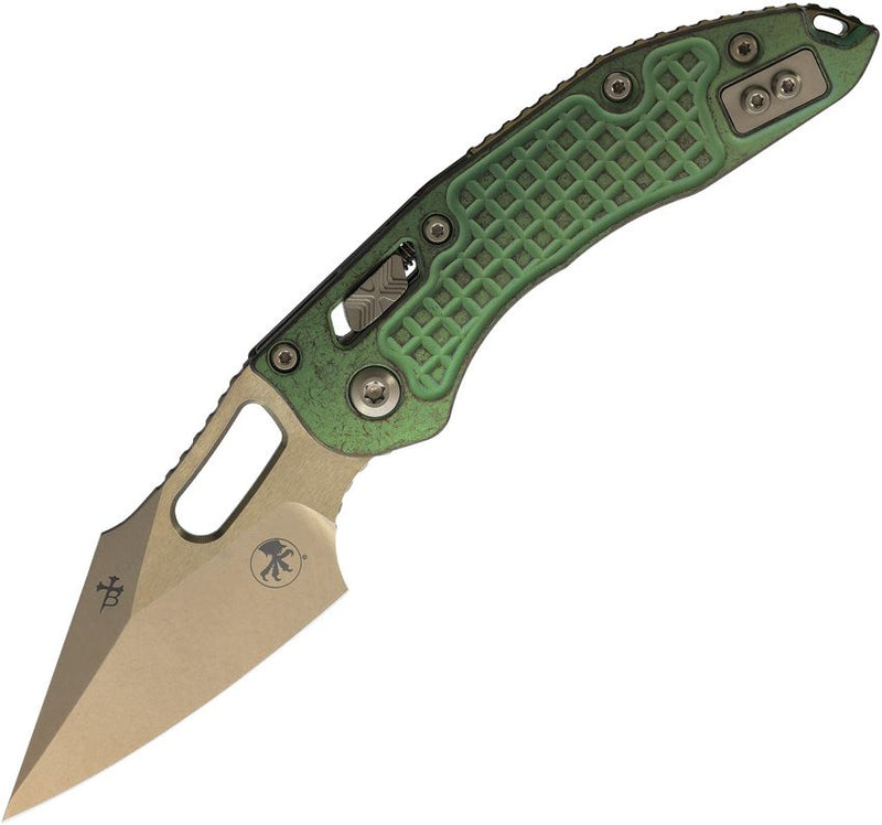 Microtech Stitch S/E Ram Lok Marf Select Bronze Antique Green Folding Knife [169RL-13FRMS1]