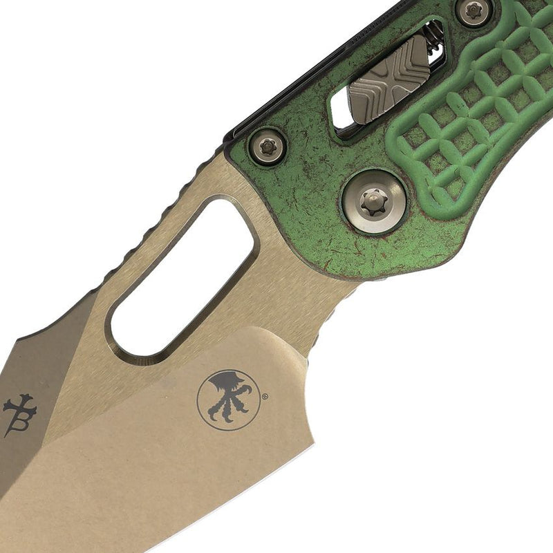 Microtech Stitch S/E Ram Lok Marf Select Bronze Antique Green Folding Knife [169RL-13FRMS1]