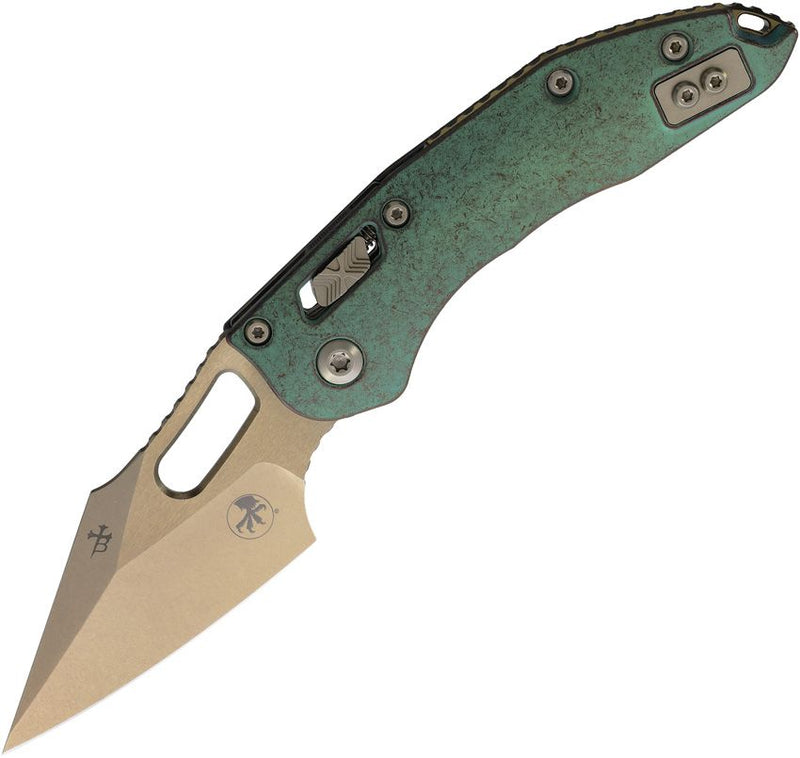 Microtech Stitch S/E Ram Lok Marf Select Bronze Antique Green Folding Knife [169RL-13MS1]