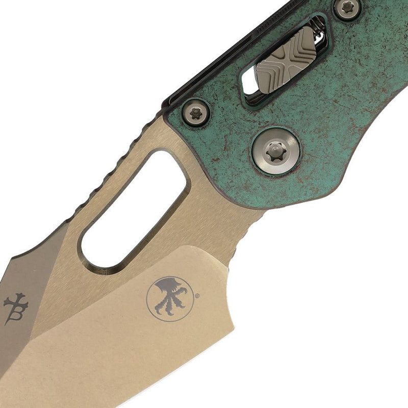 Microtech Stitch S/E Ram Lok Marf Select Bronze Antique Green Folding Knife [169RL-13MS1]