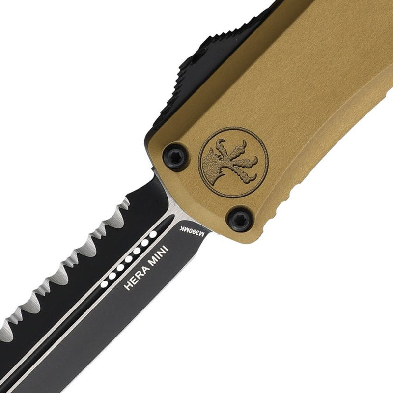 Microtech Auto Hera II Mini D/E OTF, Tan Aluminum Knife [1702M-3TA]