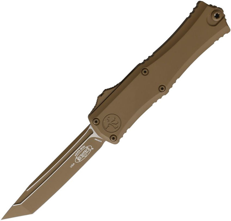 Microtech Auto Hera II Mini T/E OTF DE Dark Earth Cerakote Automatic Knife [1704M-1CDE]
