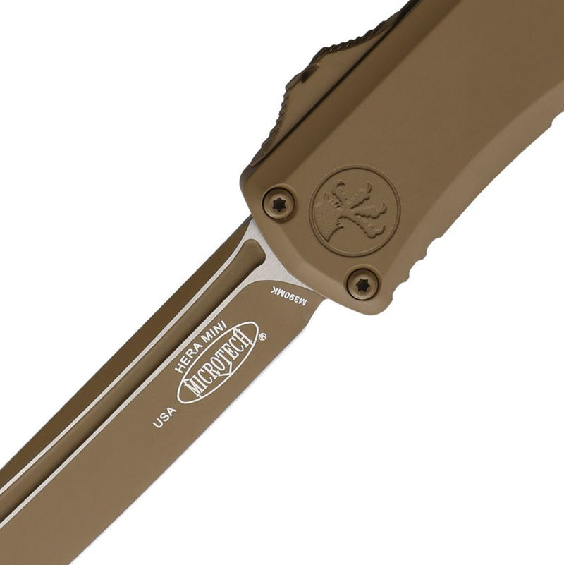 Microtech Auto Hera II Mini T/E OTF DE Dark Earth Cerakote Automatic Knife [1704M-1CDE]