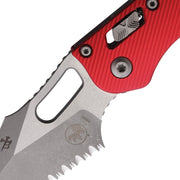 Microtech Stitch S/E Ram Lok AP PS Red [169RL-11APFLRD]