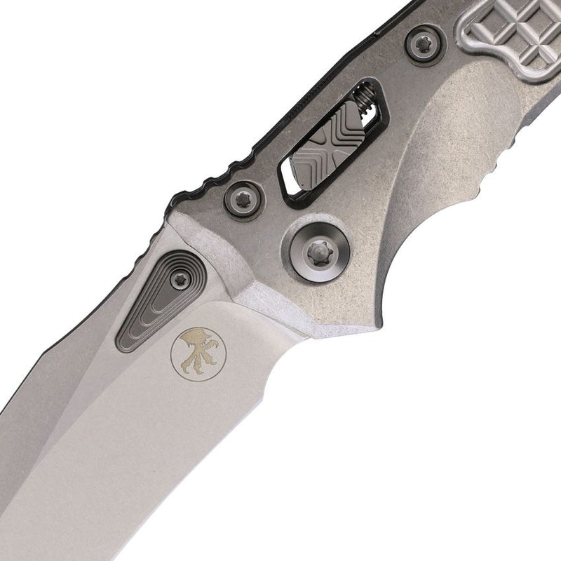 Microtech Amphibian Ram-Lok Select Frag Pattern Titanium Folding Knife [137RL-10FRMS2]