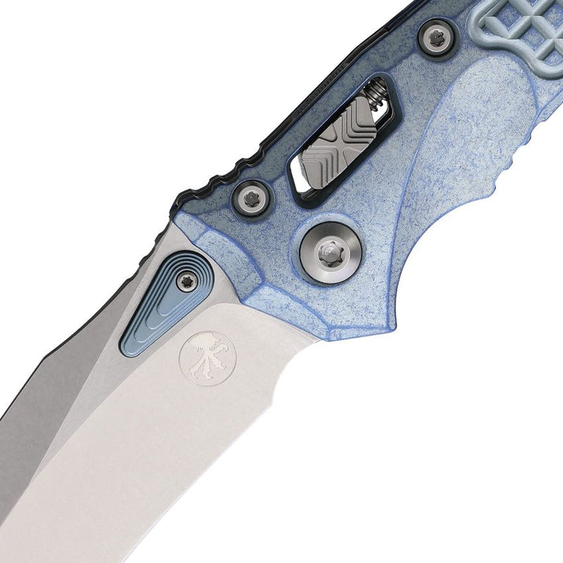 Microtech Amphibian Ram-Lok Select Blue Folding Knife [137RL-10FRMS6]