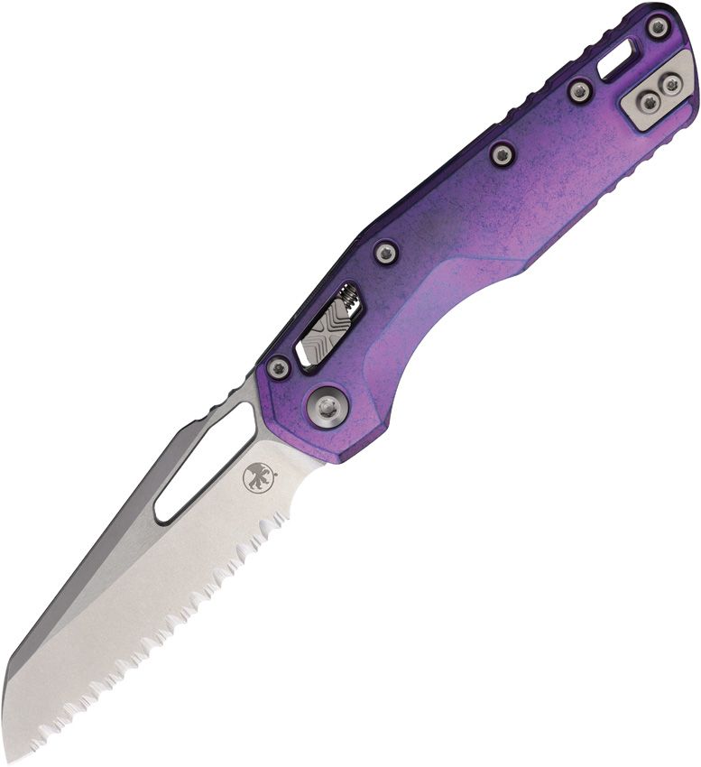 Microtech MSI Ram-Lok Marfione Select, Purple Haze Titanium, Fully Serrated Knife [210-12MS5]