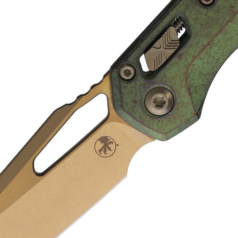 Microtech MSI Ram-Lok Marfione Bronze Antique Green Folding Knife [210-13MS1]