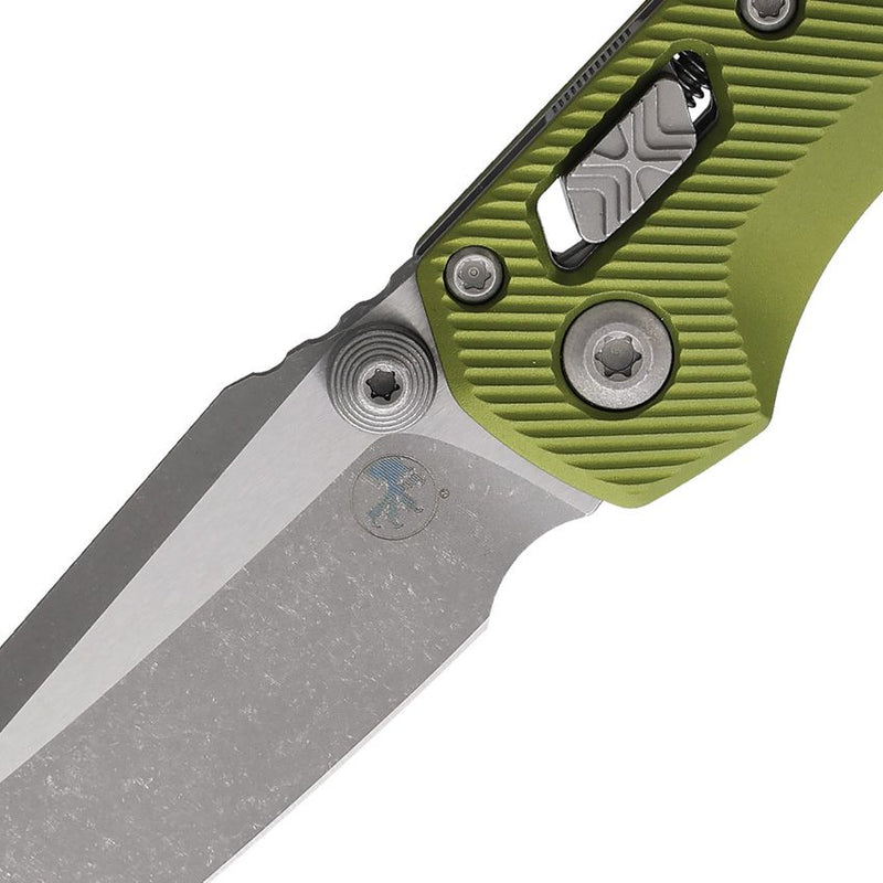 Microtech MSI Mini Ram-Lok OD Green Aluminum Folding Knife [210M-10APFLOD]